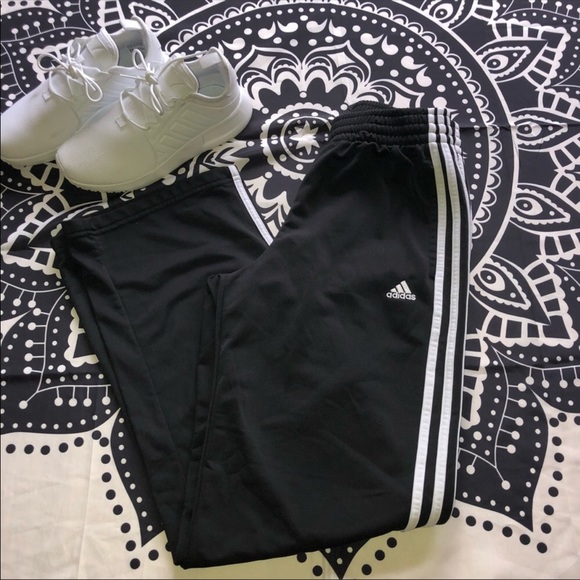 Black & White Three Stripe Adidas Sweats - Picture 3 of 4